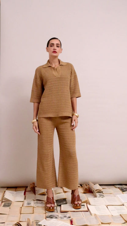 Conjunto Duda Tricot Bege