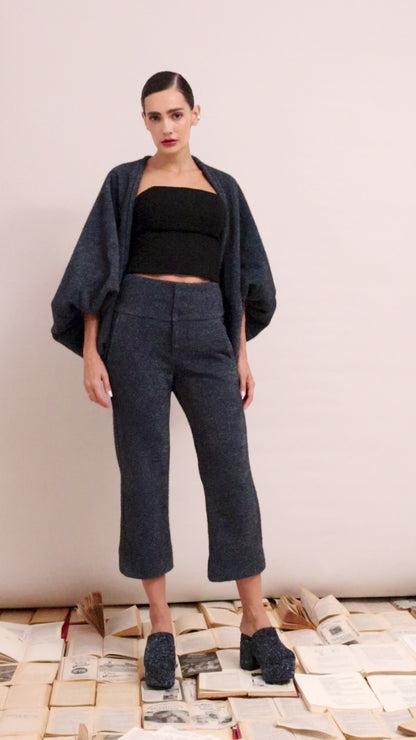 Calça Carol Veludo Azul