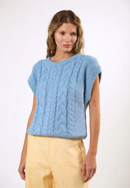 Pull Flora Azul