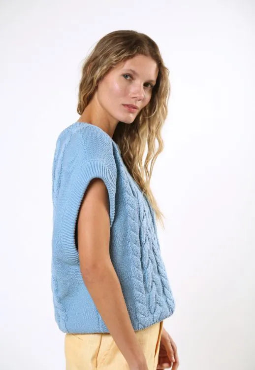 Pull Flora Azul