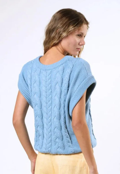 Pull Flora Azul